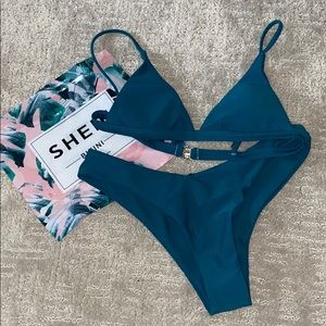 NWT SHEIN teal bikini